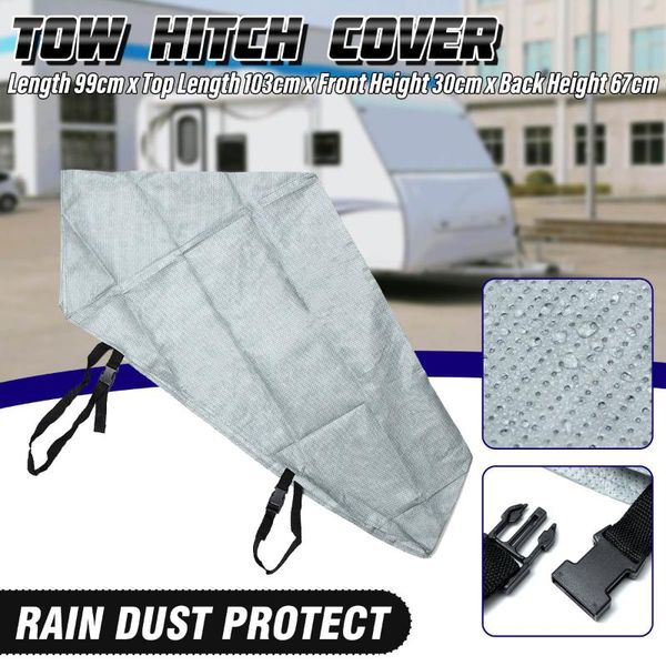 

parts auto rv caravan trailer towing hitch coupling lock cover hook connector waterproof anti uv dustproof gray