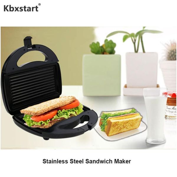 

electric sandwich maker stripe breakfast machine household toaster stainless steel waffle bread makers