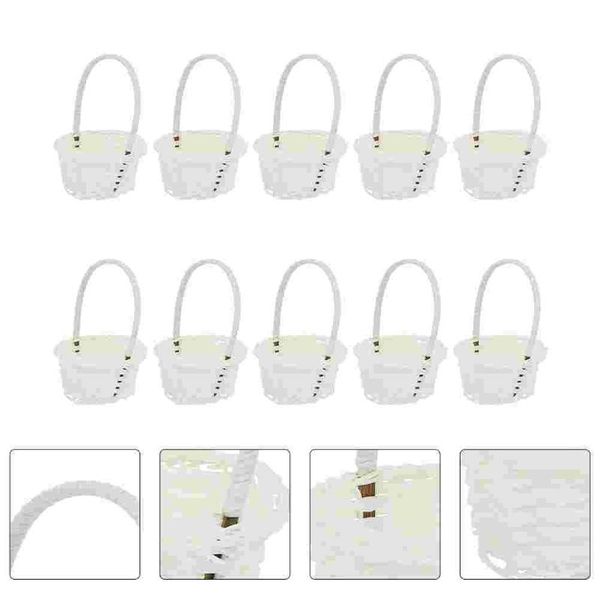 

storage baskets 10pcs rattan woven vegetable simple hand-held kids