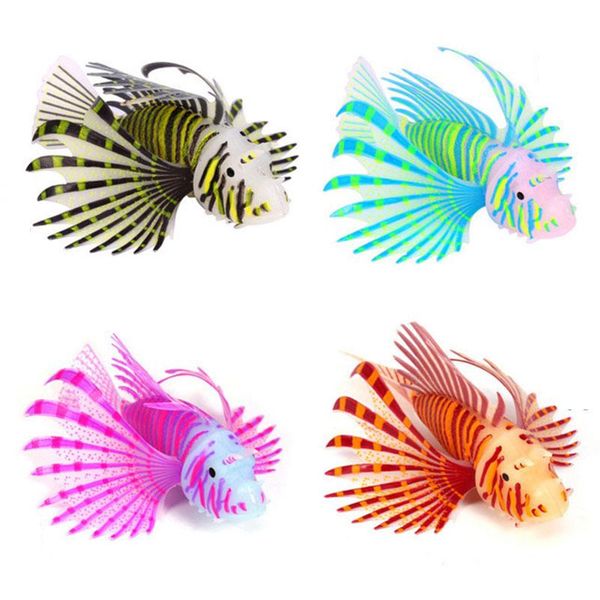 

glow in the dark artificial aquarium lion fish ornament tank jellyfish decor decoration home decorations
