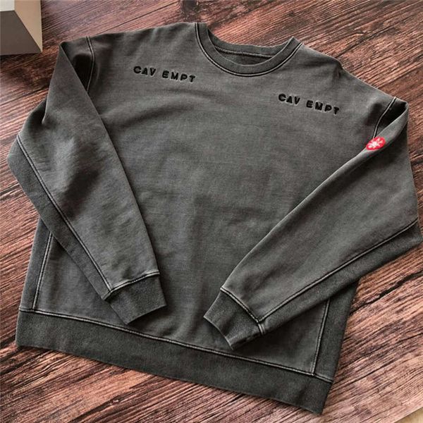 

Fat 450G Cato Batik Cavempt Ce Crewneck Sweatshirts Men Women 1:1 Top Quality Vegetables Cav Empt Hoodie, Black
