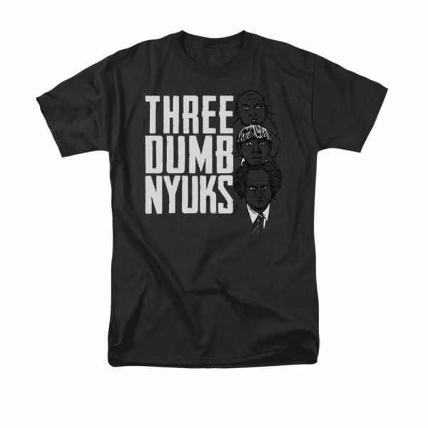 

three stooges/three dumb nyuks t-shirt sizes s-3x new, White;black