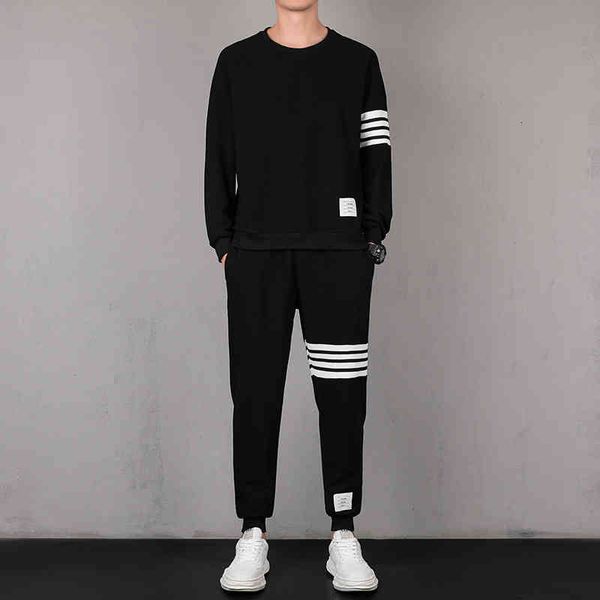 

men's tracksuits male hoodie set, sweatpants for korean fashion men plus size, designer sweater fall and winter cju3, Gray