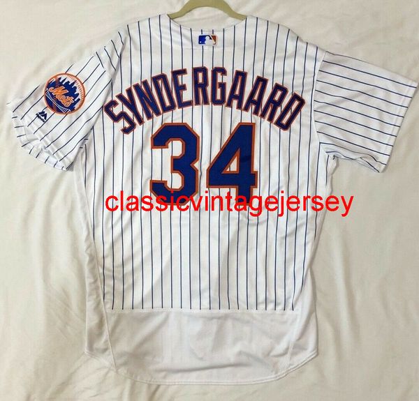 Männer Frauen Kinder NOAH SYNDERGAARD FLEX BASE JERSEY Stickerei Neue Baseball-Trikots