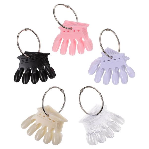 

false nails 5pcs manicure nail art display boards salon color tips, Red;gold