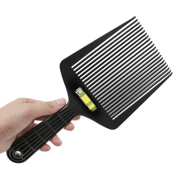 

hair brushes professional black trimming flat comb men hairdressing barber clipper bubber level flatr 1pc styling tool, Silver