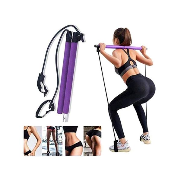 

resistance bands portable pilates stretch rope gym stick yoga exercise bar trainer jlrr