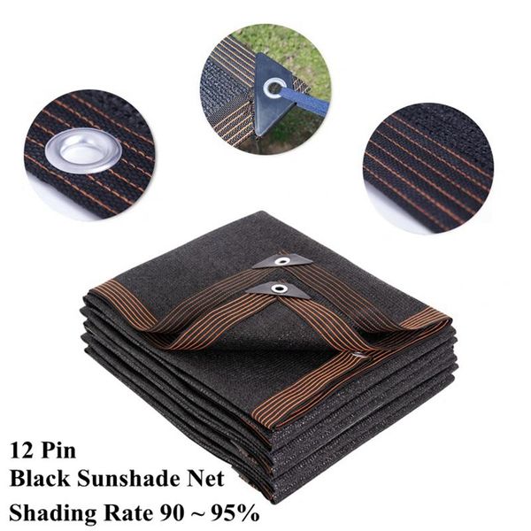 

shade black 12 pin thick anti-uv hdpe shading net greenhouse succulent plant sunshade outdoor swimming pool cover sun
