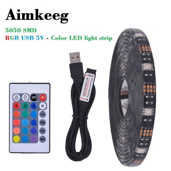

strips led strip light with neon tv living room decoration christmas waterproof rgb tape smd 1m30leds car usb background lamp