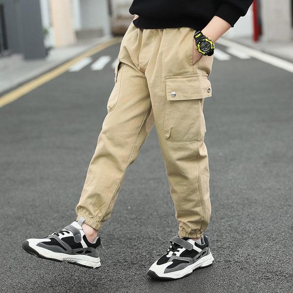

trousers solid boys harem pants elastic waist mid kids 3-13 years old spring and autumn children's clothing for, Blue