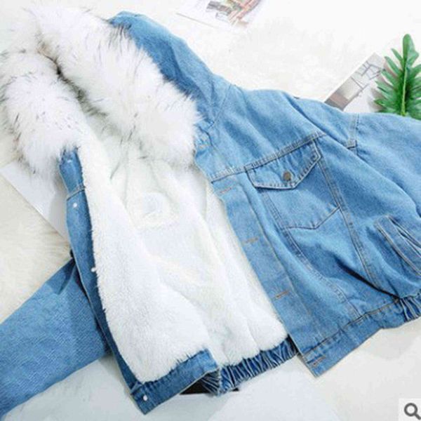 

oversized hoodies women sweatshirt hoodie vintage button down distressed short denim jean blouse hooded jacket coat with pocket y1118, Black