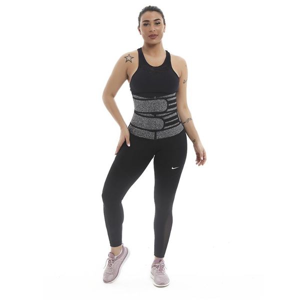 

waist support fdbro woman shapewear zipper abdomen belt protection corset movement fitness plastic sweating running training, Black;gray