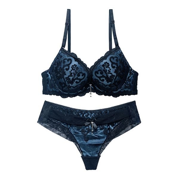 Sutiã conjunto mulheres empurram as mulheres de lingerie de decoração de arco sexy mulher sexy sutiã e calcinha definido para fêmea x0526