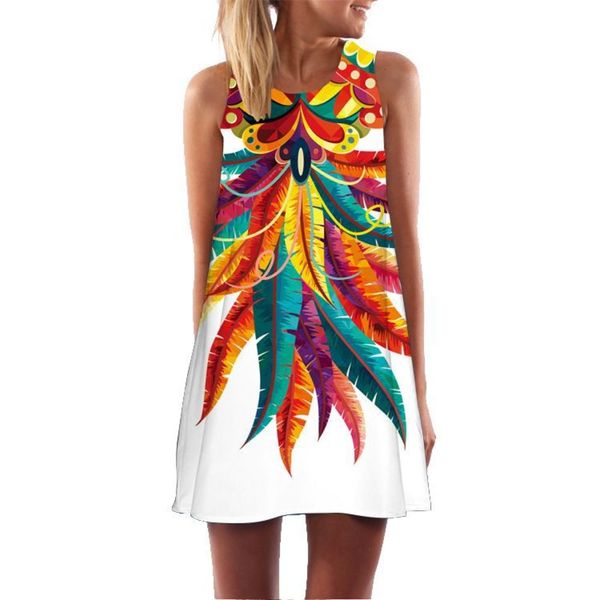 

digital print round neck loose medium length off shoulder dress, Black;gray