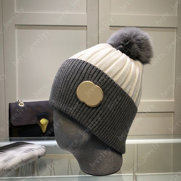 

women hats caps men designer beanie wool knitted beanies for couples luxurys fitted hat warm winter cap fashion street 4 color 2111089xs, Blue;gray