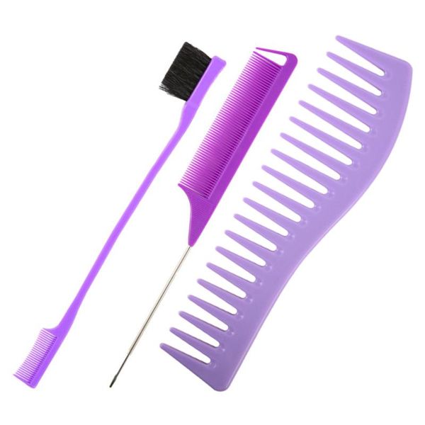 

hair brushes 2 sets of 6pcs barber styling combs hairdresser haircutting, Silver