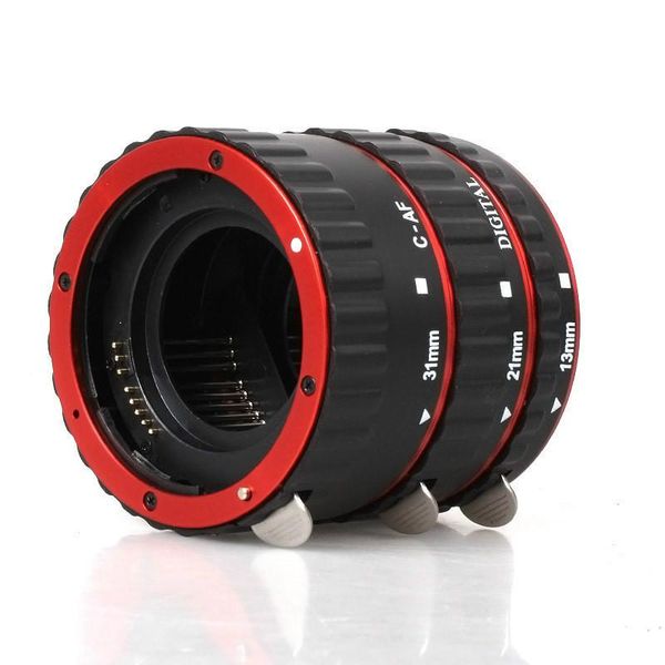 

lens adapters & mounts macro ring red aluminum alloy electronic afl auto focus extension tube for 1000d 6d 7d 5dii 60d dslr camera