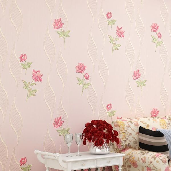 

shuhiko warm living room bedroom full of non - woven wallpaper fine three dimensional rural wallpapers