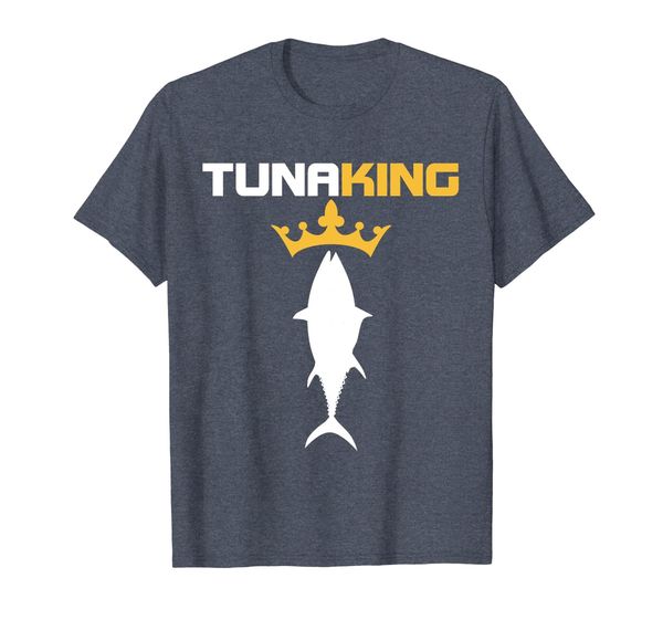 

tuna king - funny tuna fishing tshirt, White;black