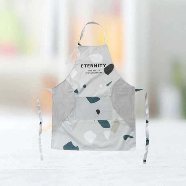 

kitchen cooking apron wiping hands waterproof oilproof creative (grey) aprons