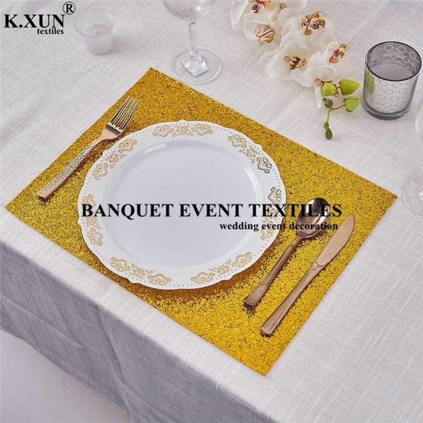 

table napkin glitter sequin placemat non slip mat for wedding event party decoration