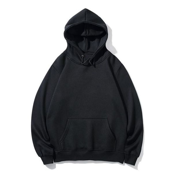 

autumn and winter men hoodies casual embroidery thick pullover sweater, Black