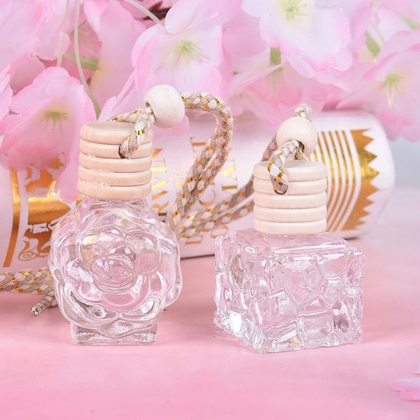 

storage bottles & jars car ornament air freshener for essential oils empty hanging bottle auto rearview mirror pendant perfume refillable