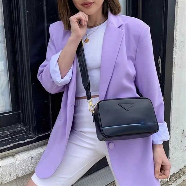 

stylish casual single-breasted women jackets notched collar spring blazer jacket female outerwear elegant ladies coat 211122, White;black