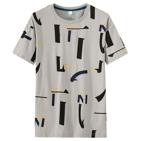 

men's t-shirts summer t-shirt tion printed cotton o-neck simple slim fit casual soft breathable plus size 4 color, White;black