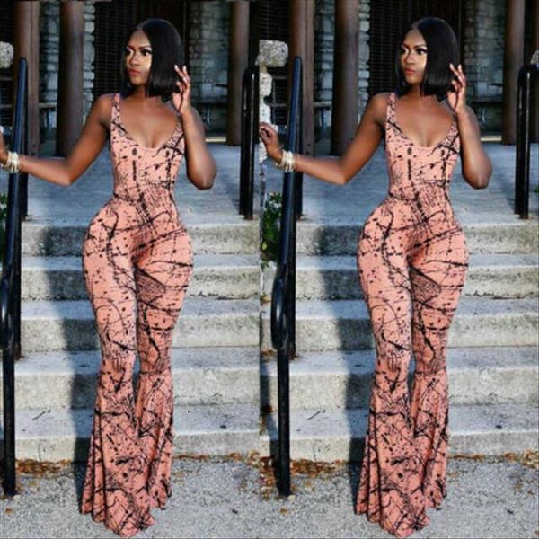 

fashion casual summer sleeveless women jumpsuit clubwear wide leg pant boot cut outfits, Black;white