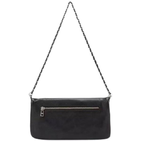 

evening bags bolsas feminina women shoulder two chains messenger bag genuine leather sac a main de luxe