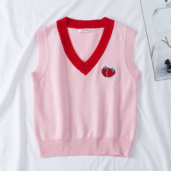 

autumn baby boys girls v-neck strawberry waistcoat coat children clothing sleeveless loose knitted kids vest 210429, Camo