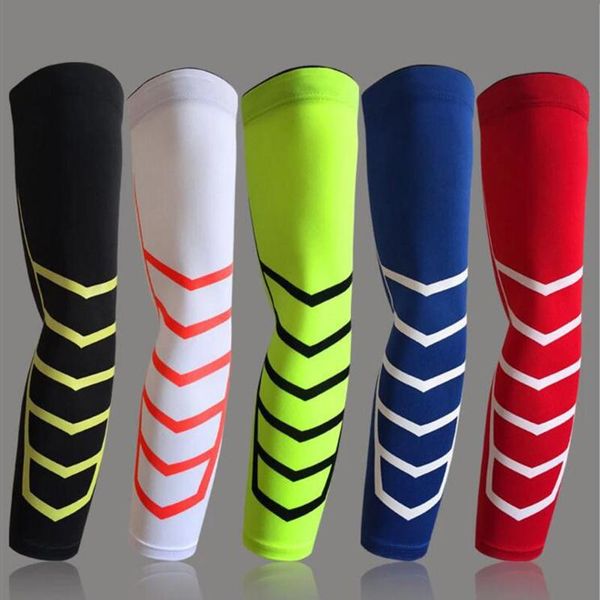 

sports arm compression sleeve basketball cycling warmer summer running uv protection volleyball sunscreen bands elbow & knee pads, Black;gray