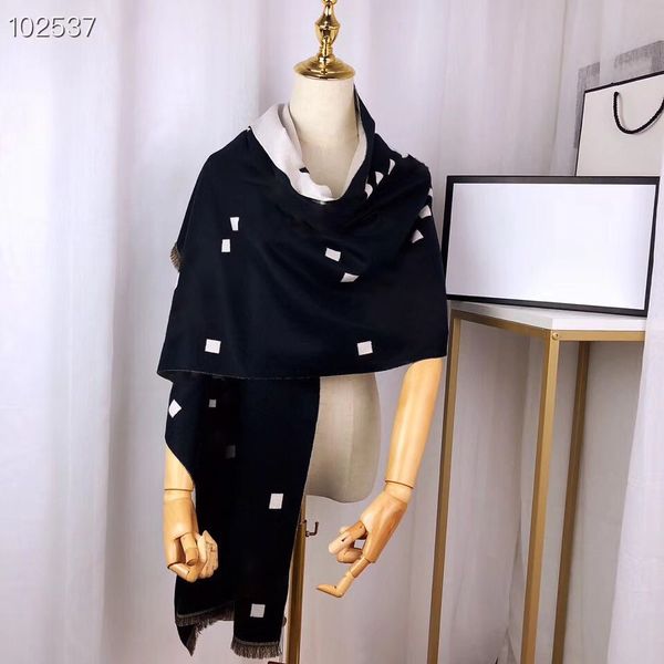 2021 marca grosso lenços de thread womens xales designer de moda presente de luxo inverno xadrez de prisão longo lenço de cashmere 180 * 70 cm