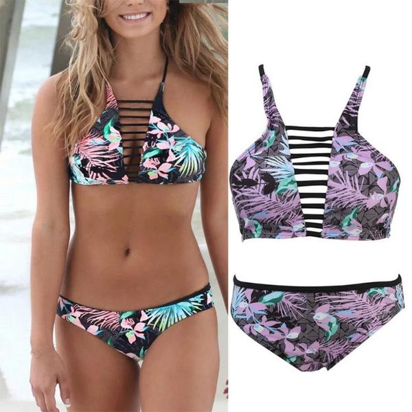 

bikinis set high-quality lovely split printed bikini swimsuit swimwear for swimming water sport vacation comfortable