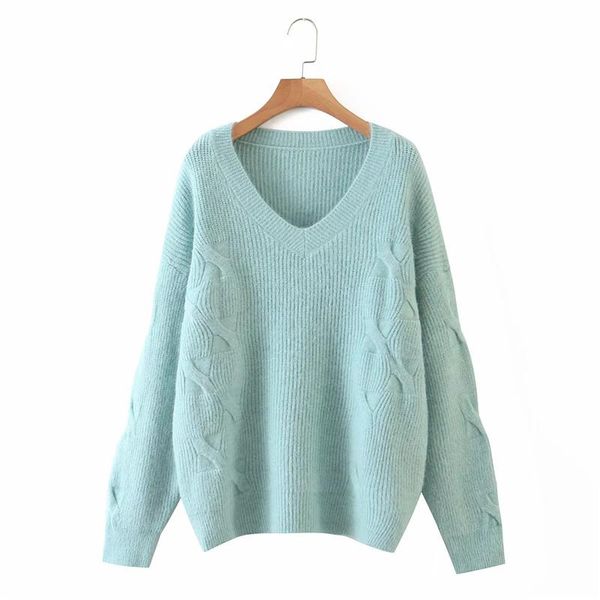

women's sweaters merodi women autumn casual knitted twist solid pullover female elegant o-neck long sleeve thick girls jumpers chic, White;black