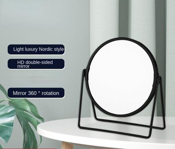 

mirrors el beauty mirror black deskmetal vanity double-sided rotatable makeup
