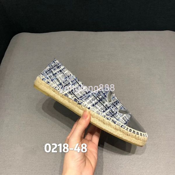 

dress shoes fisherman's shoes female flat bottom small fragrance linen one pedal lazy four seasons straw woven versatile thick lefu, Black