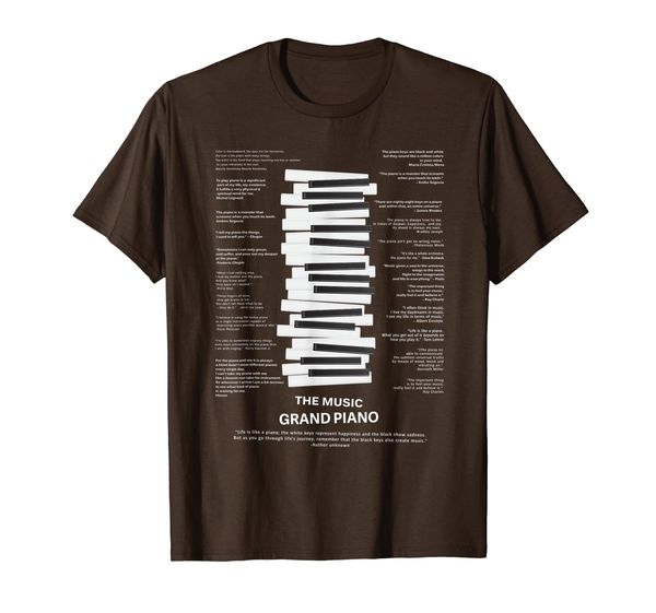 

music grand piano quotes collection gift t-shirt, White;black
