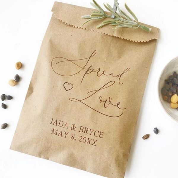 

gift wrap custom wildflower favors - wedding seed bags flower favor bridal shower spring