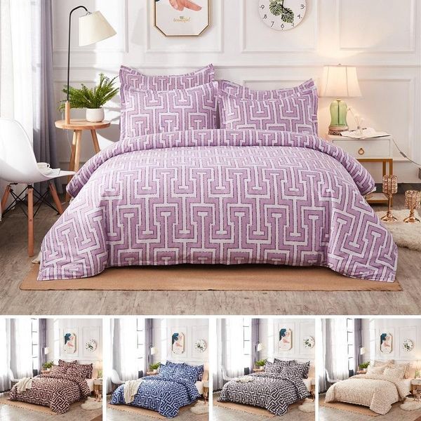 

bedding sets 49nordic 6 kind gird line style duvet cover pillowcase 2/3pcs single king  set us/eu/au size