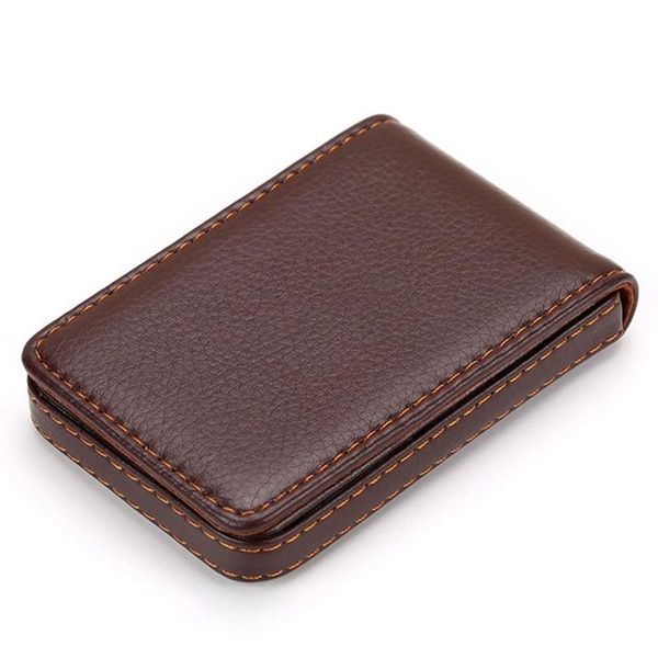 

card holders leather organizer business rfid holder cowhide minimalist women travel bag men small wallet luxury, Brown;gray