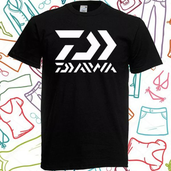 

daiwa fishing logo men's black t-shirt size s to 3xl, White;black