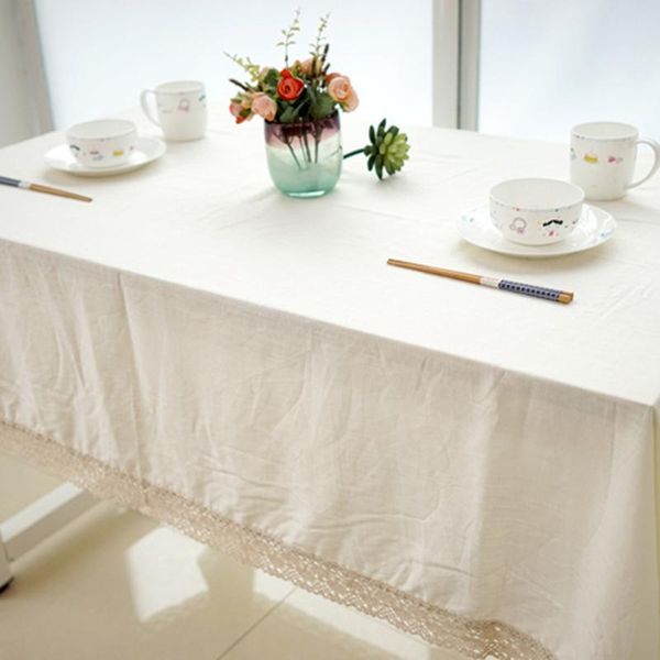 

table cloth white solid rectangular tablecloth cotton room decor aesthetic garden style wedding decoration shooting background