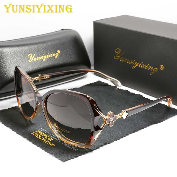 

sun glasses yunsiyixing women glasses polarized anti-glare fashion butterfly uv400 luxury glasses for 2021 eyewear 8843, White;black