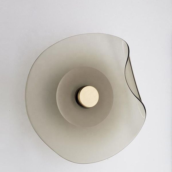 

wall lamp nordic postmodern design sconces light simple strip glass modern ins wind blue white gray lights for home