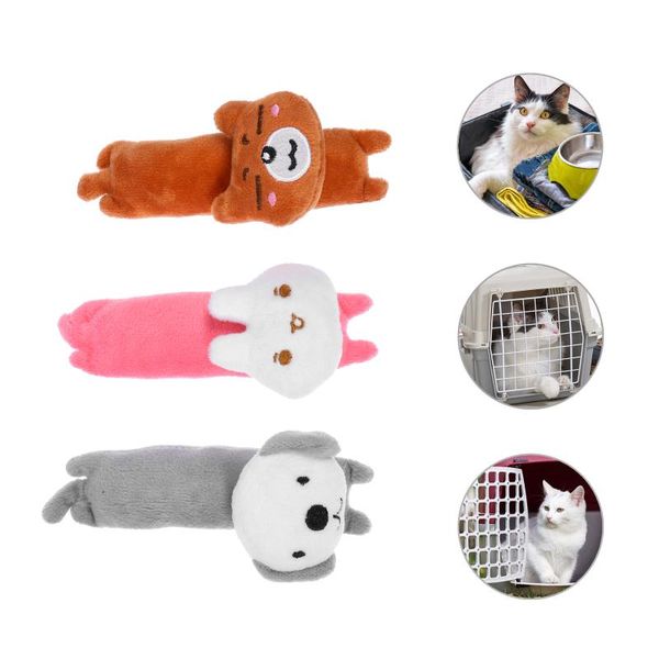 

cat toys 3pcs catnip filled kitten plush bite resistant playthings