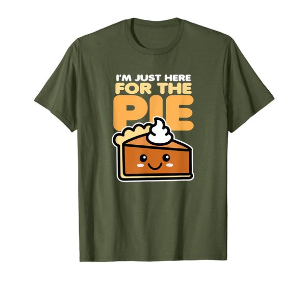 

i'm just here for the pie cute kawaii thanksgiving dark t-shirt, White;black