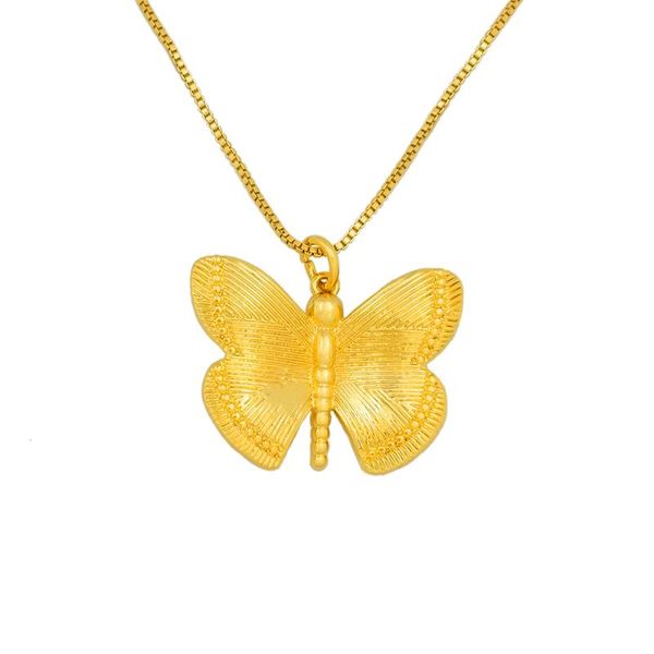 

plated copper butterfly pendent necklace for women chocker jewelry regalos para mujer gold chain party birthday gift pendant necklaces, Silver