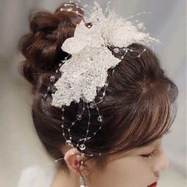 

hair clips & barrettes white lace tassel hairpin korean-style creatives hoop barrette holder decor for girls co, Golden;silver